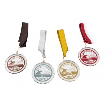 Elite Glasmedaille mit farbigem UV-Druck und Etui - MGR084