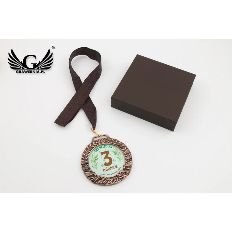 Valenti Glasmedaille mit beliebigem UV-Druck in Etui - Durchmesser 90mm - MGR084