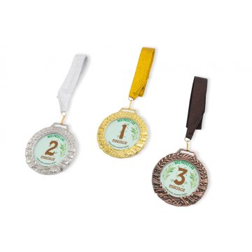 Valenti Glasmedaille mit beliebigem UV-Druck in Etui - Durchmesser 90mm - MGR084