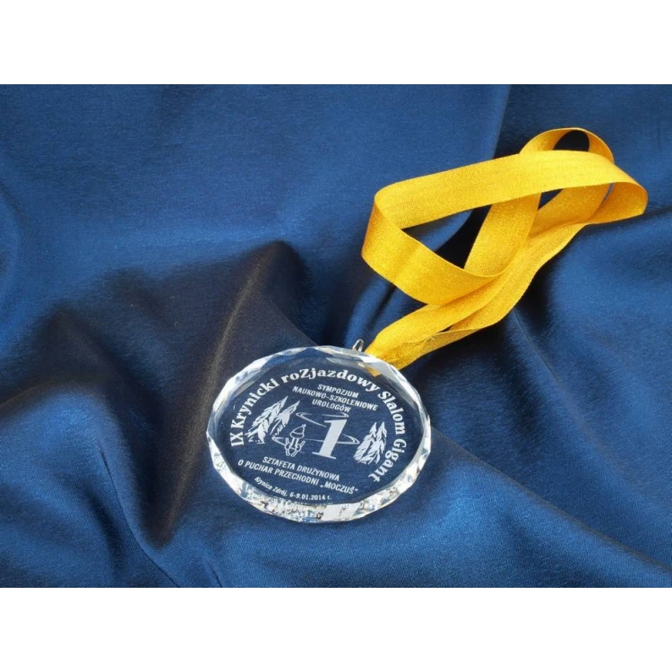 Elite Glasmedaille mit Gravur + Etui