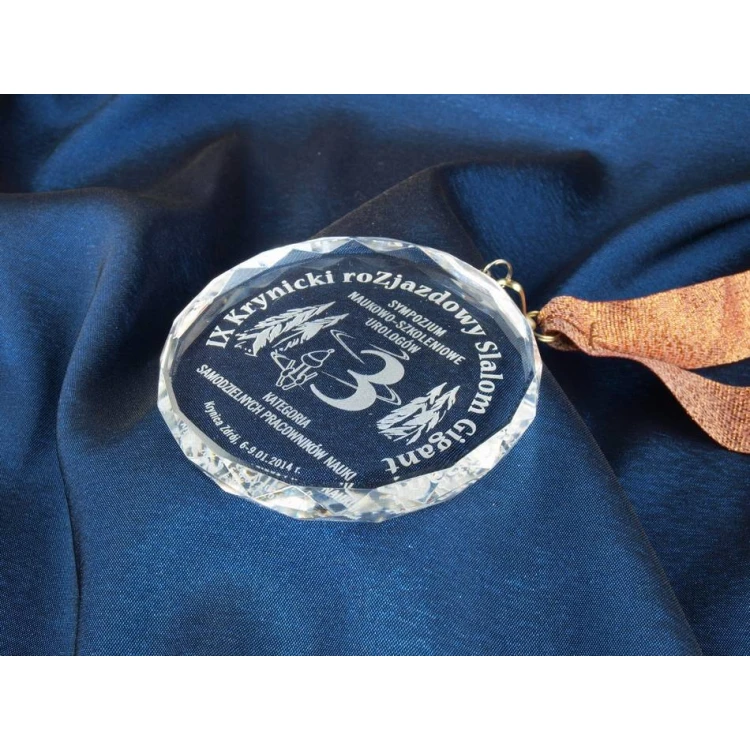 Elite Glasmedaille mit Gravur + Etui