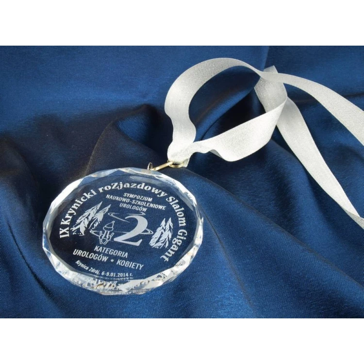Elite Glasmedaille mit Gravur + Etui