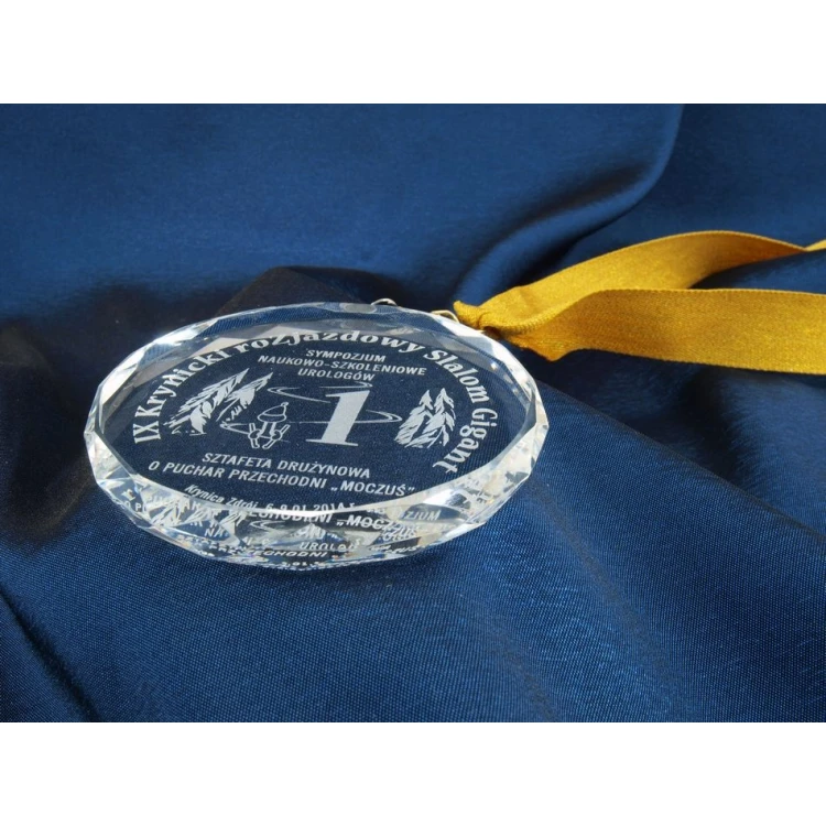 Elite Glasmedaille mit Gravur + Etui