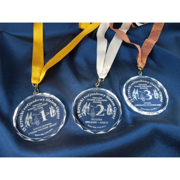 Elite Glasmedaille mit Gravur + Etui