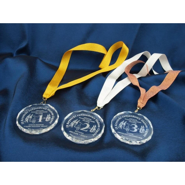 Elite Glasmedaille mit Gravur + Etui