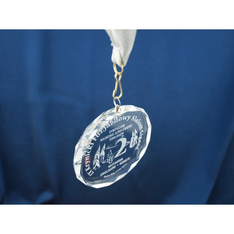 Elite Glasmedaille mit Gravur + Etui