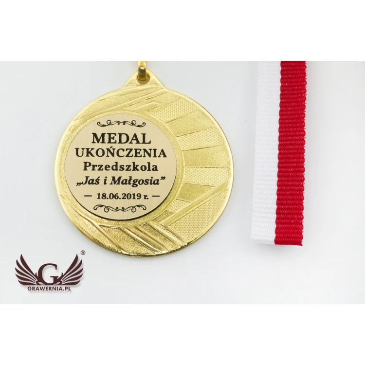 Dreifarbige Medaille mit Band - Durchmesser 50mm - ME006
