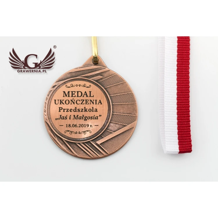 Dreifarbige Medaille mit Band - Durchmesser 50mm - ME006