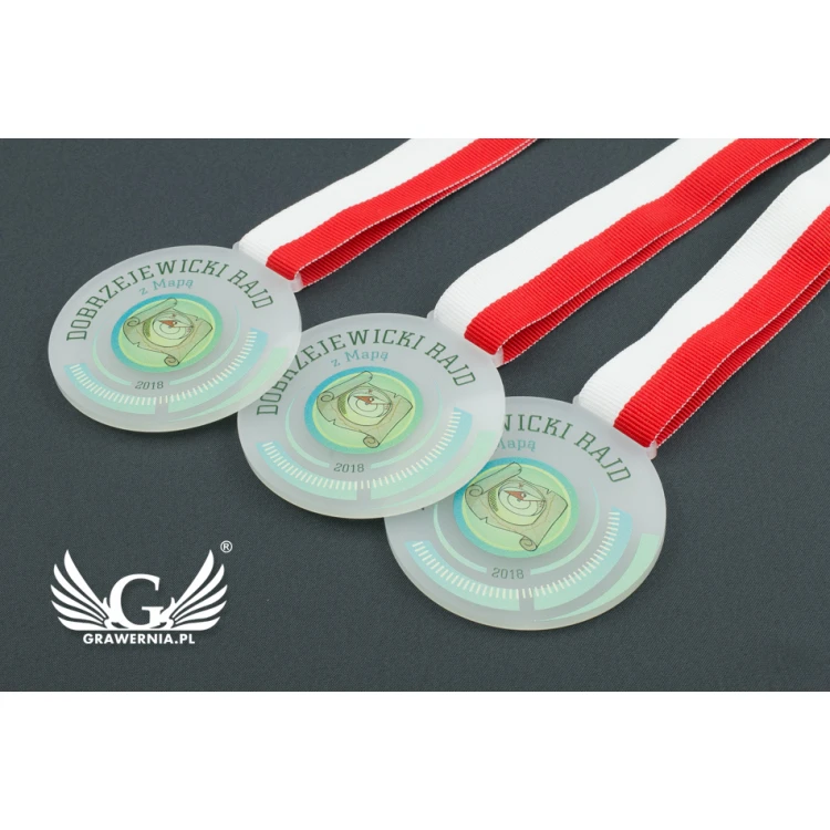 Frosted Acryl Medaille - UV-Druck - MAK001 - Durchmesser 40 bis 80mm