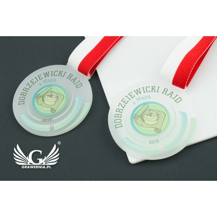Frosted Acryl Medaille - UV-Druck - MAK001 - Durchmesser 40 bis 80mm