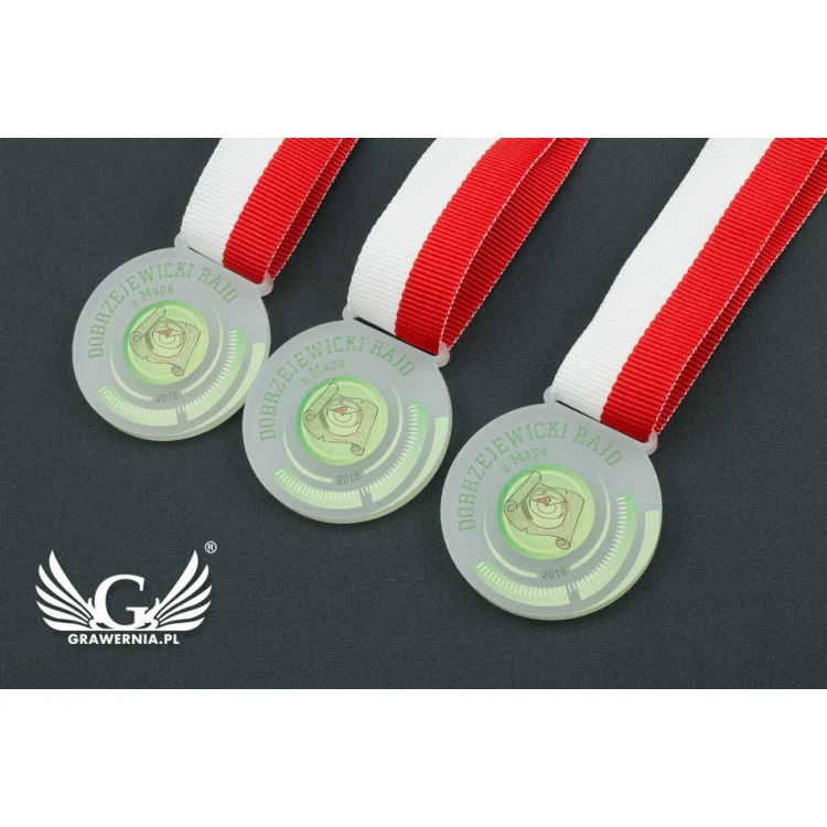 Frosted Acryl Medaille - UV-Druck - MAK001 - Durchmesser 40 bis 80mm