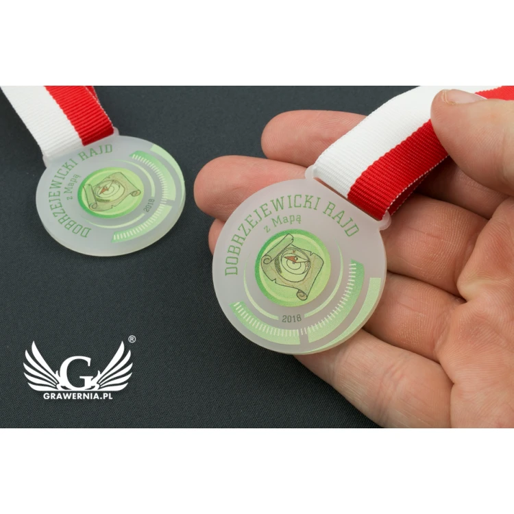 Frosted Acryl Medaille - UV-Druck - MAK001 - Durchmesser 40 bis 80mm