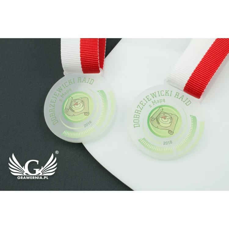 Frosted Acryl Medaille - UV-Druck - MAK001 - Durchmesser 40 bis 80mm