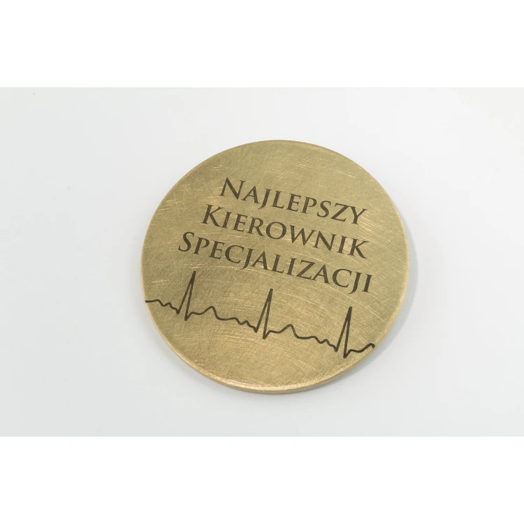 Messingmedaille in Holzkassette
