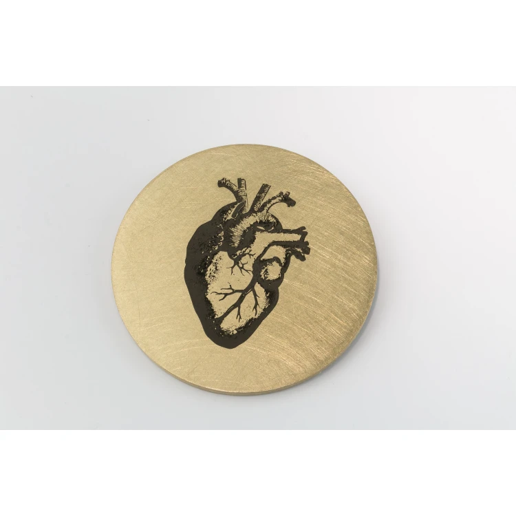 Messingmedaille in Holzkassette