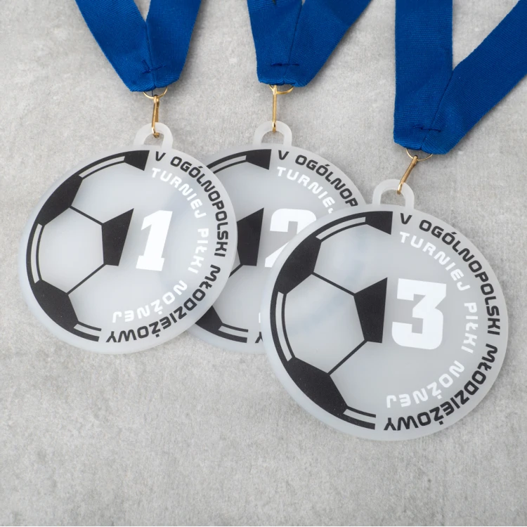 Plexi Frost Medaille mit UV-Druck - Abmessungen: 80x90mm - MGR101