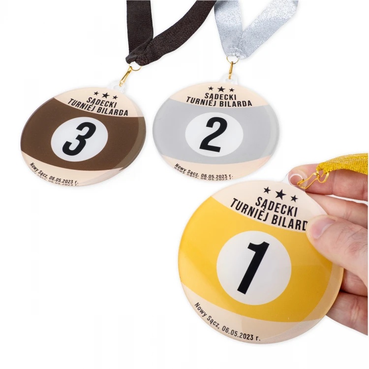 Plexi-Medaille mit UV-Druck - Abmessungen: 90x100mm - MGR096