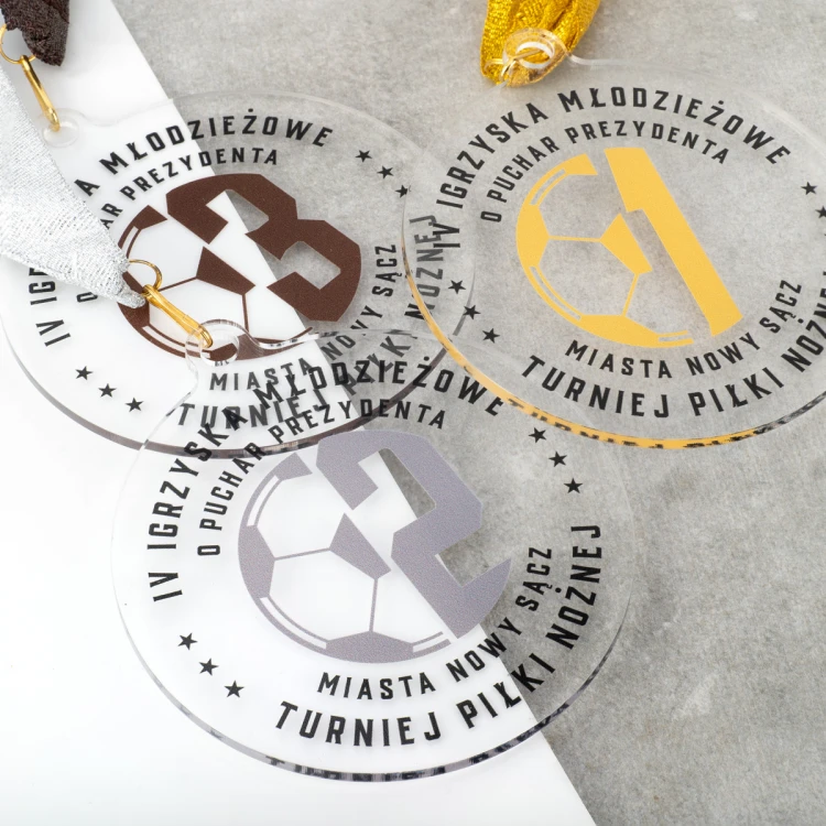 Plexi-Medaille mit UV-Druck - Abmessungen: 90x100mm - MGR102