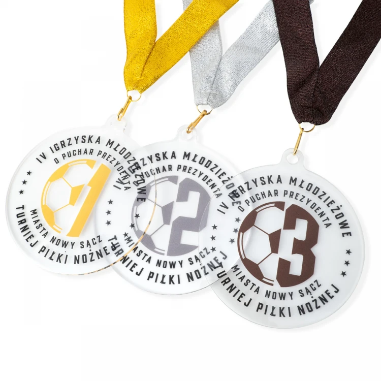 Plexi-Medaille mit UV-Druck - Abmessungen: 90x100mm - MGR102