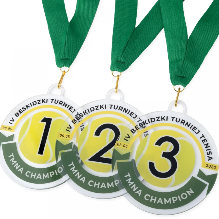 Plexi-Medaille mit UV-Druck - Abmessungen: 90x100mm - MGR104