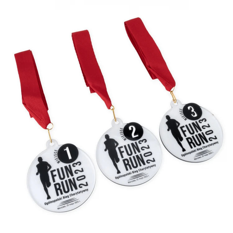 Plexi-Medaille mit UV-Druck - Abmessungen: 80x90mm - MGR100