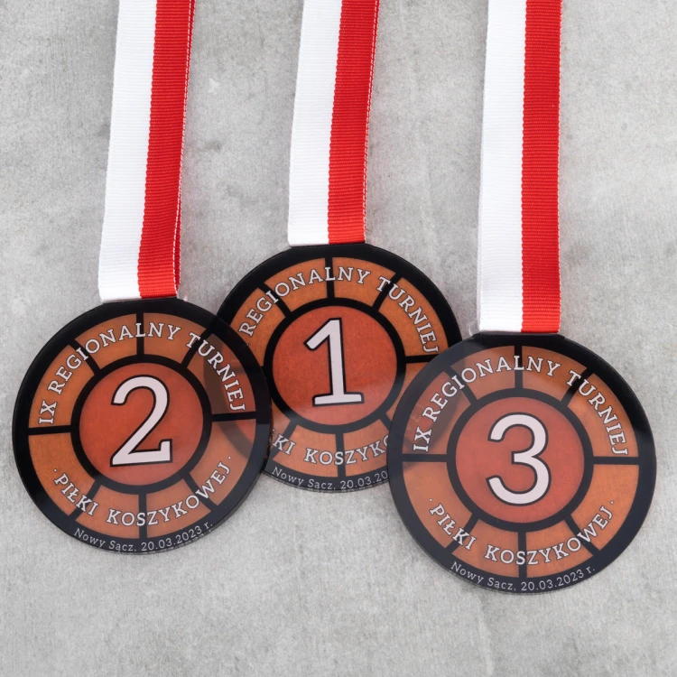 Plexi-Medaille mit UV-Druck - Abmessungen: 70x73mm - MGR0102