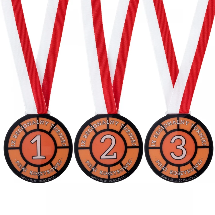 Plexi-Medaille mit UV-Druck - Abmessungen: 70x73mm - MGR0102
