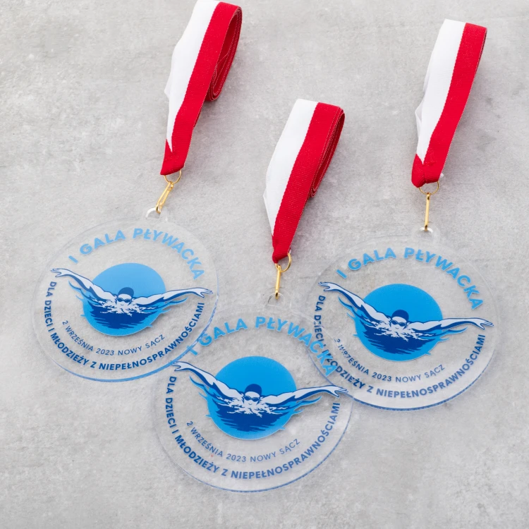 Plexi-Medaille mit UV-Druck - Abmessungen: 90x100mm - MGR106