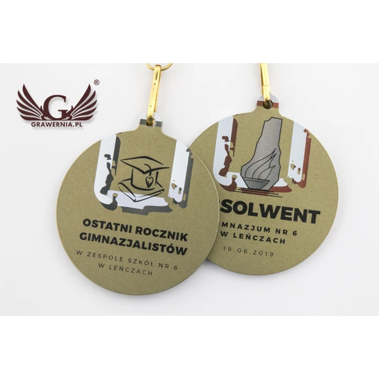 Metallmedaillen für Absolventen - UV-Digitaldruck - Durchmesser 50mm - MGR080