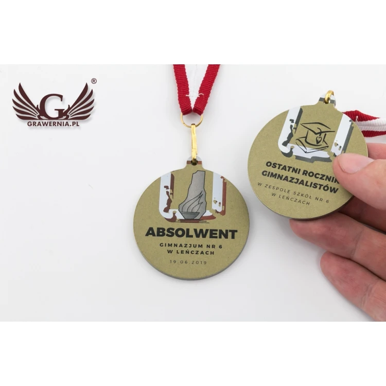 Metallmedaillen für Absolventen - UV-Digitaldruck - Durchmesser 50mm - MGR080