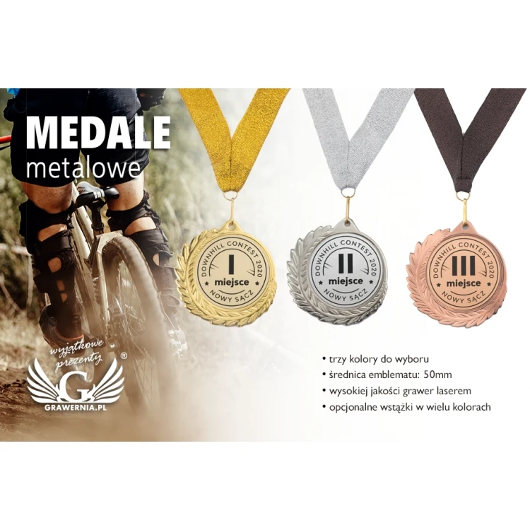 Metallmedaille mit graviertem Emblem - Durchmesser 70mm - MMC7010