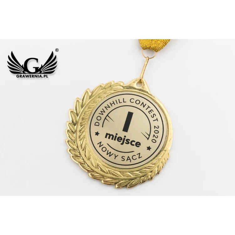 Metallmedaille mit graviertem Emblem - Durchmesser 70mm - MMC7010
