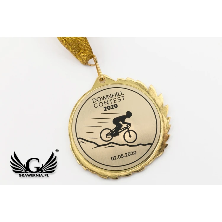 Metallmedaille mit graviertem Emblem - Durchmesser 70mm - MMC7010
