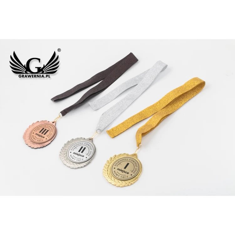 Metallmedaille mit graviertem Emblem - Durchmesser 70mm - MMC7010
