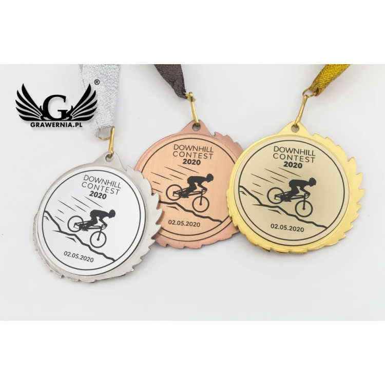 Metallmedaille mit graviertem Emblem - Durchmesser 70mm - MMC7010