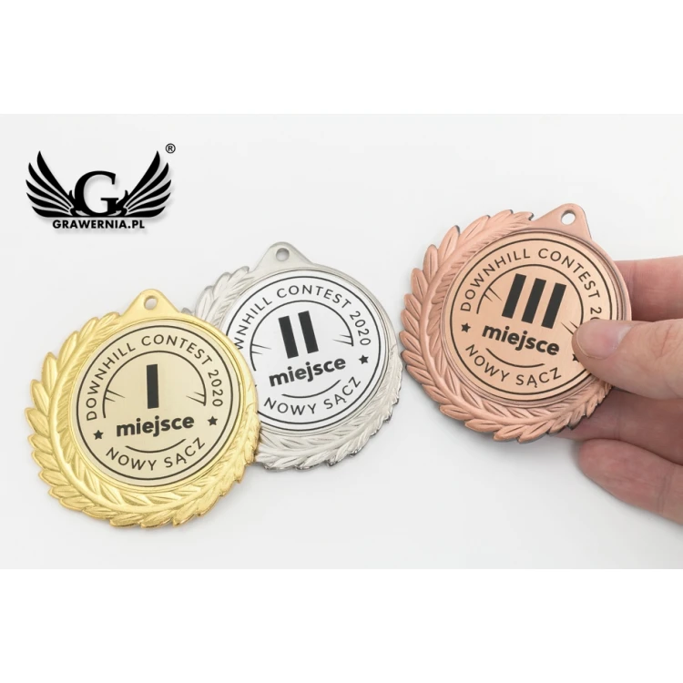 Metallmedaille mit graviertem Emblem - Durchmesser 70mm - MMC7010
