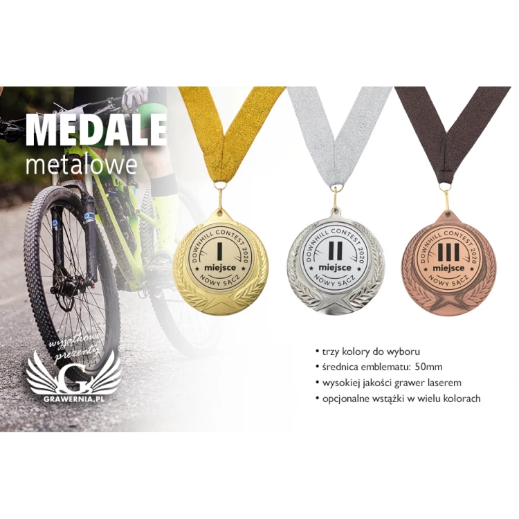 Metallmedaillen mit graviertem Emblem - Durchmesser 70mm - MMC1170