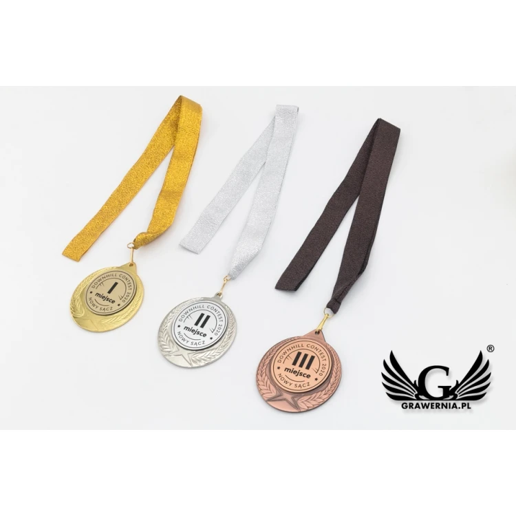 Metallmedaillen mit graviertem Emblem - Durchmesser 70mm - MMC1170