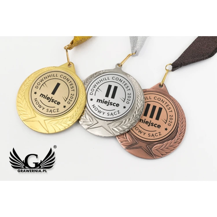 Metallmedaillen mit graviertem Emblem - Durchmesser 70mm - MMC1170