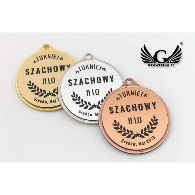 Metallmedaillen mit graviertem Emblem - Durchmesser 40mm - ME0040