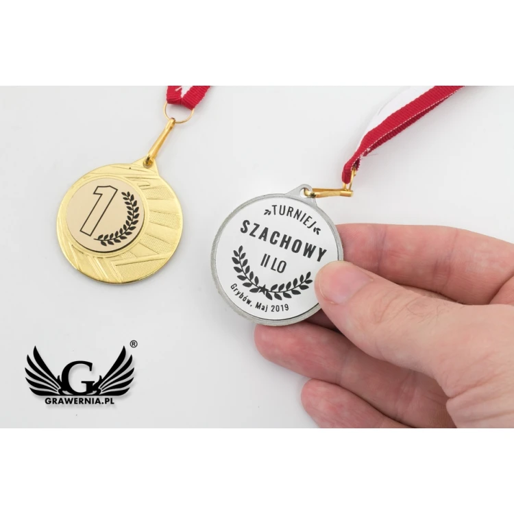 Metallmedaillen mit graviertem Emblem - Durchmesser 40mm - ME0040