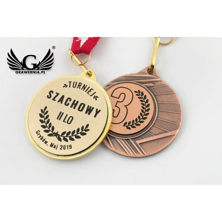 Metallmedaillen mit graviertem Emblem - Durchmesser 40mm - ME0040