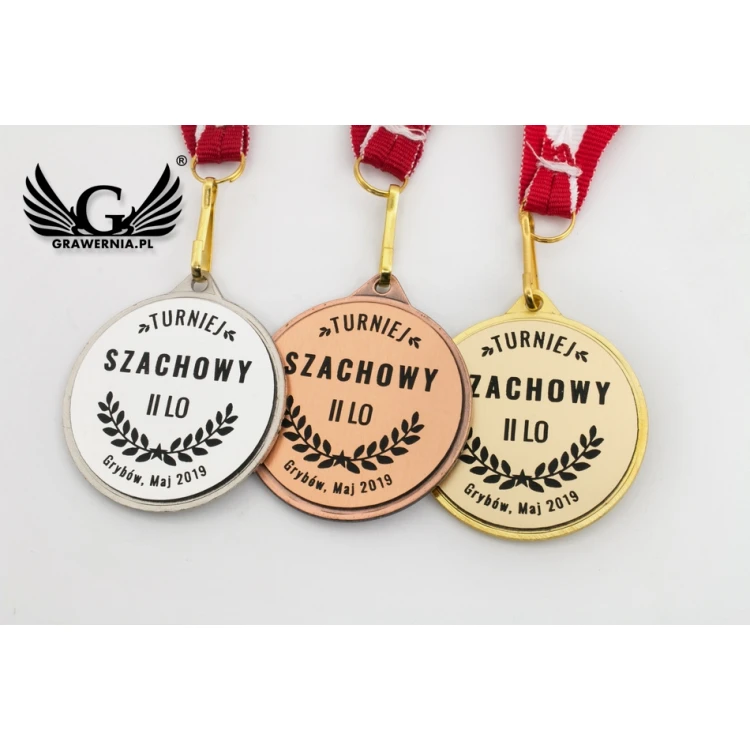 Metallmedaillen mit graviertem Emblem - Durchmesser 40mm - ME0040