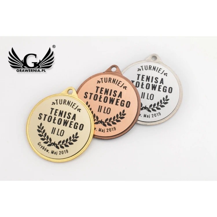Metallmedaillen mit graviertem Emblem - Durchmesser 40mm - ME0240