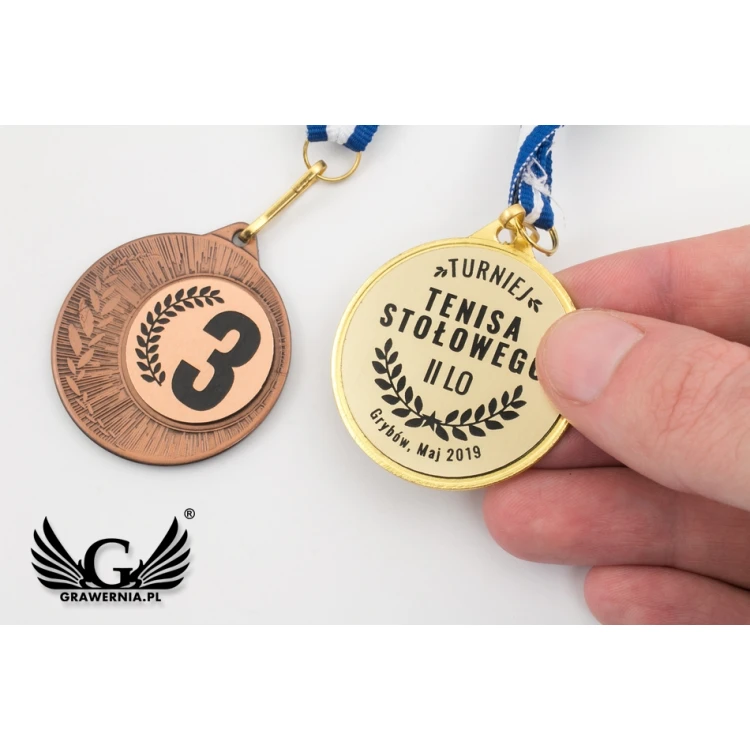 Metallmedaillen mit graviertem Emblem - Durchmesser 40mm - ME0240