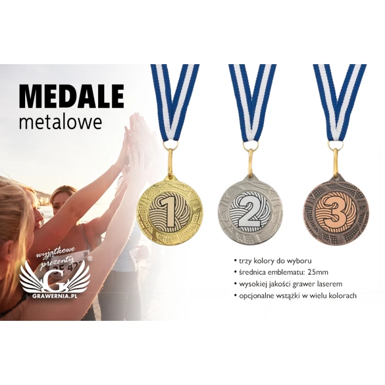Metallmedaillen mit graviertem Emblem - Durchmesser 40mm - ME0140