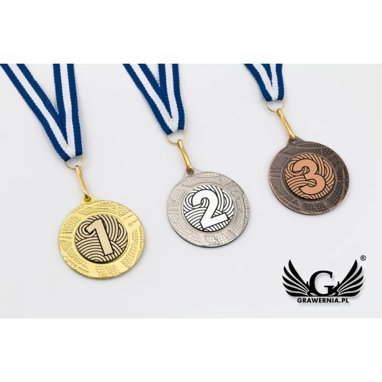 Metallmedaillen mit graviertem Emblem - Durchmesser 40mm - ME0140