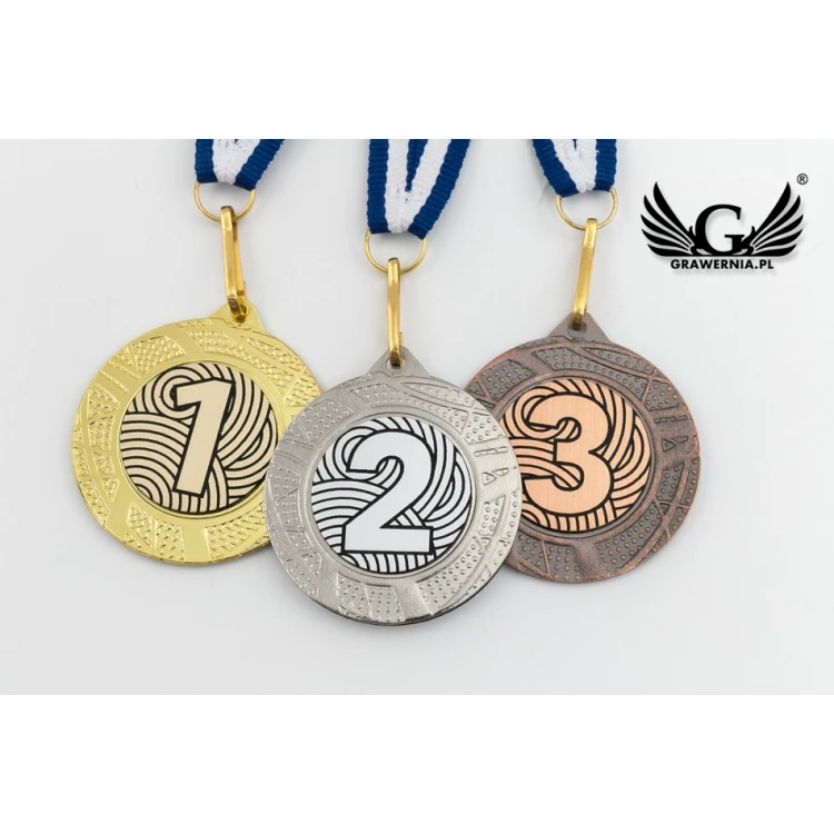 Metallmedaillen mit graviertem Emblem - Durchmesser 40mm - ME0140