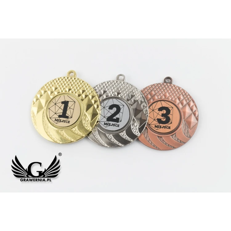 Metallmedaillen mit graviertem Emblem - Durchmesser 50mm - MMC0150