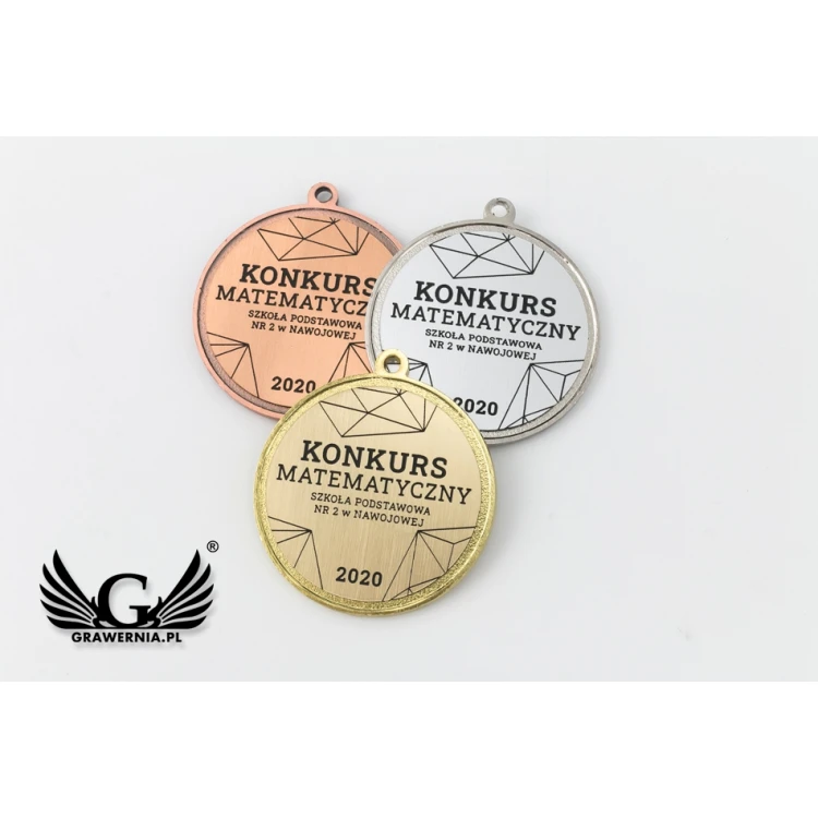 Metallmedaillen mit graviertem Emblem - Durchmesser 50mm - MMC0150